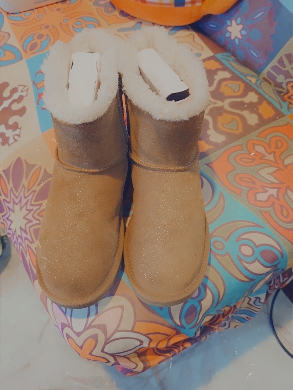UGG Chestnut Sparkle Short Shearling Boots